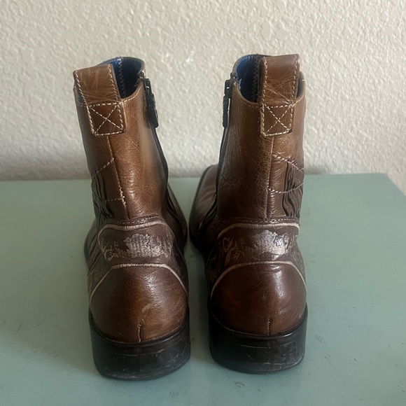 MARK NASON Rock Lives Cipher Made In Italy Distressed VINTAGE Western Boots Rare - Picture 8 of 16
